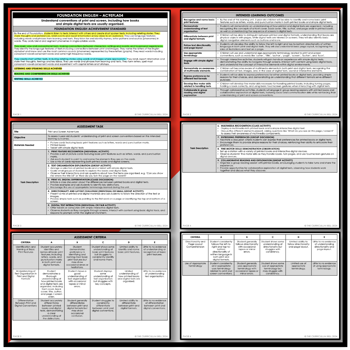 V9 UNIT PLAN - AC9EFLA04 | AC | FOUNDATION ENGLISH