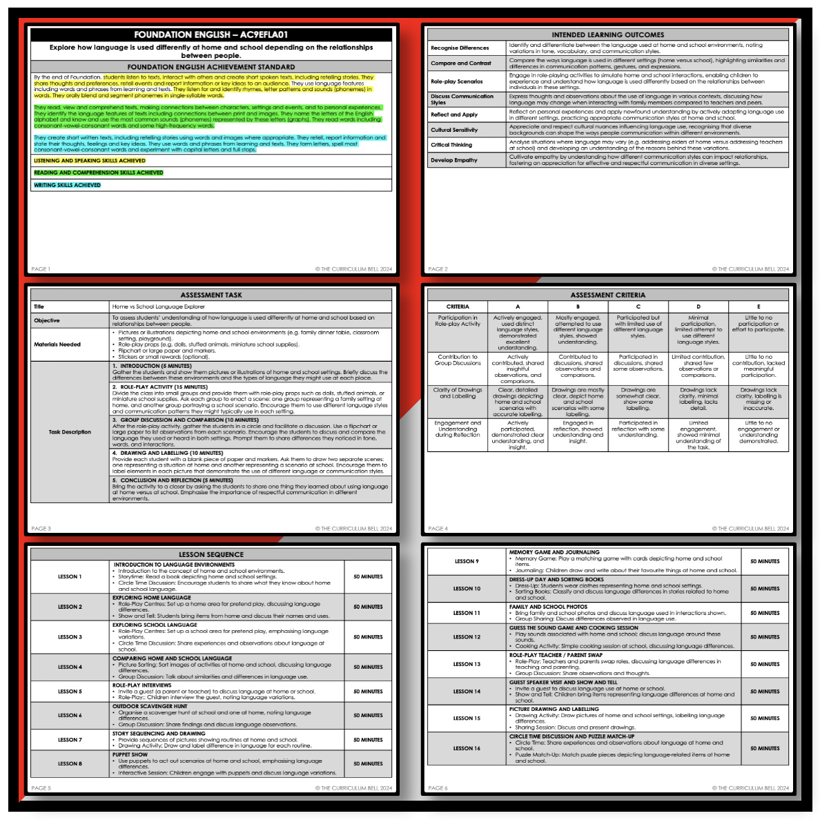 V9 UNIT PLAN - AC9EFLA01 | AC | FOUNDATION ENGLISH